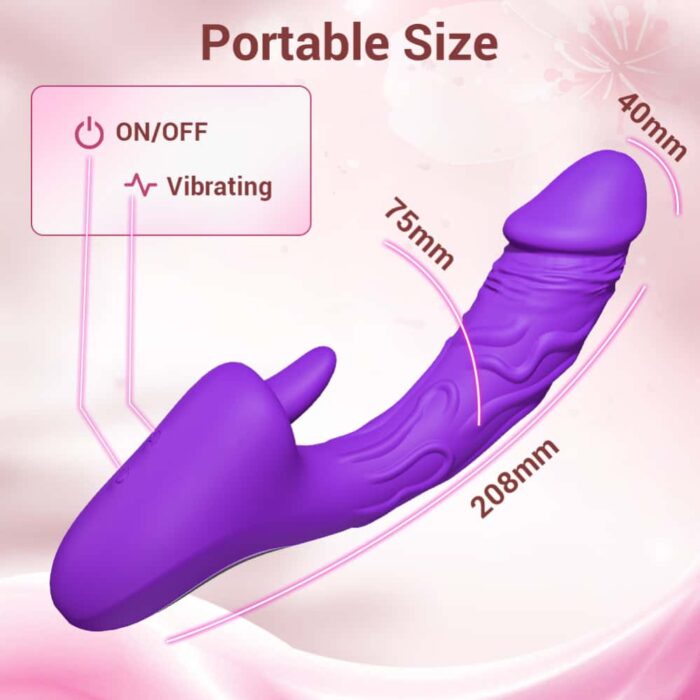Lusthra Purple Realistic Tongue G-Spot Rabbit Vibrator