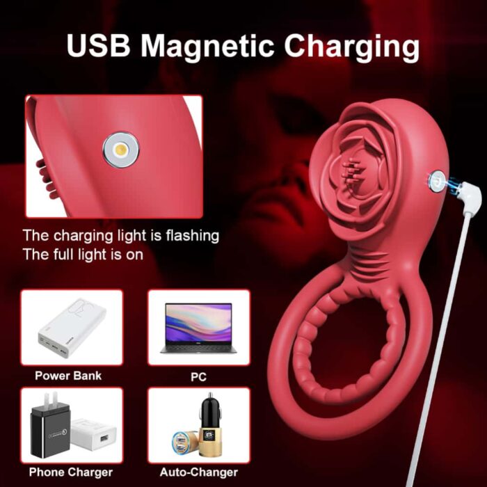Lusthra Rose Vibrating Penis Ring