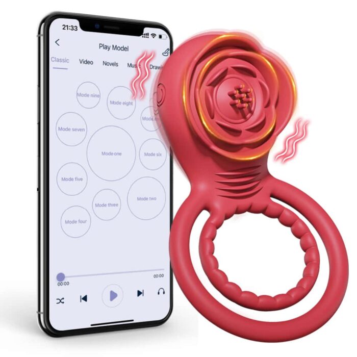 Lusthra Rose Vibrating Penis Ring